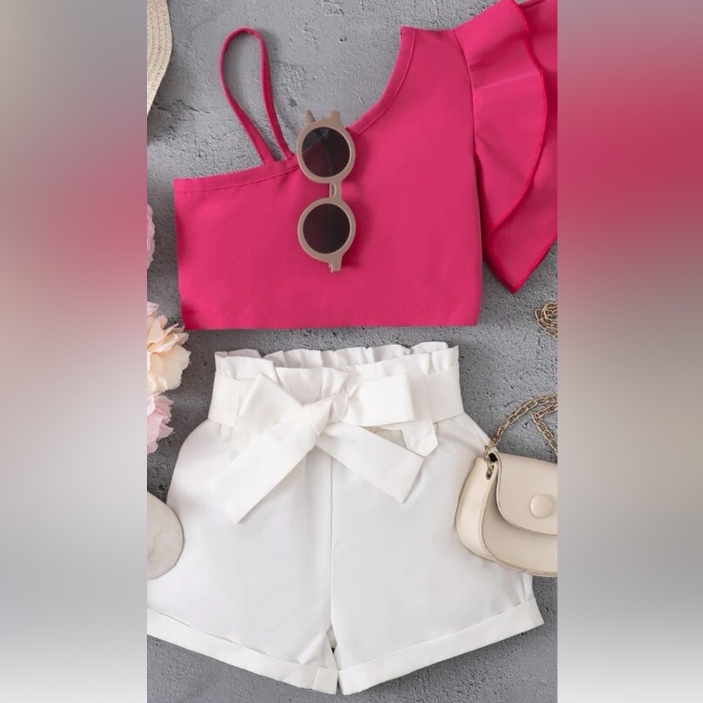 Little girls size 7y two piece set brand new
